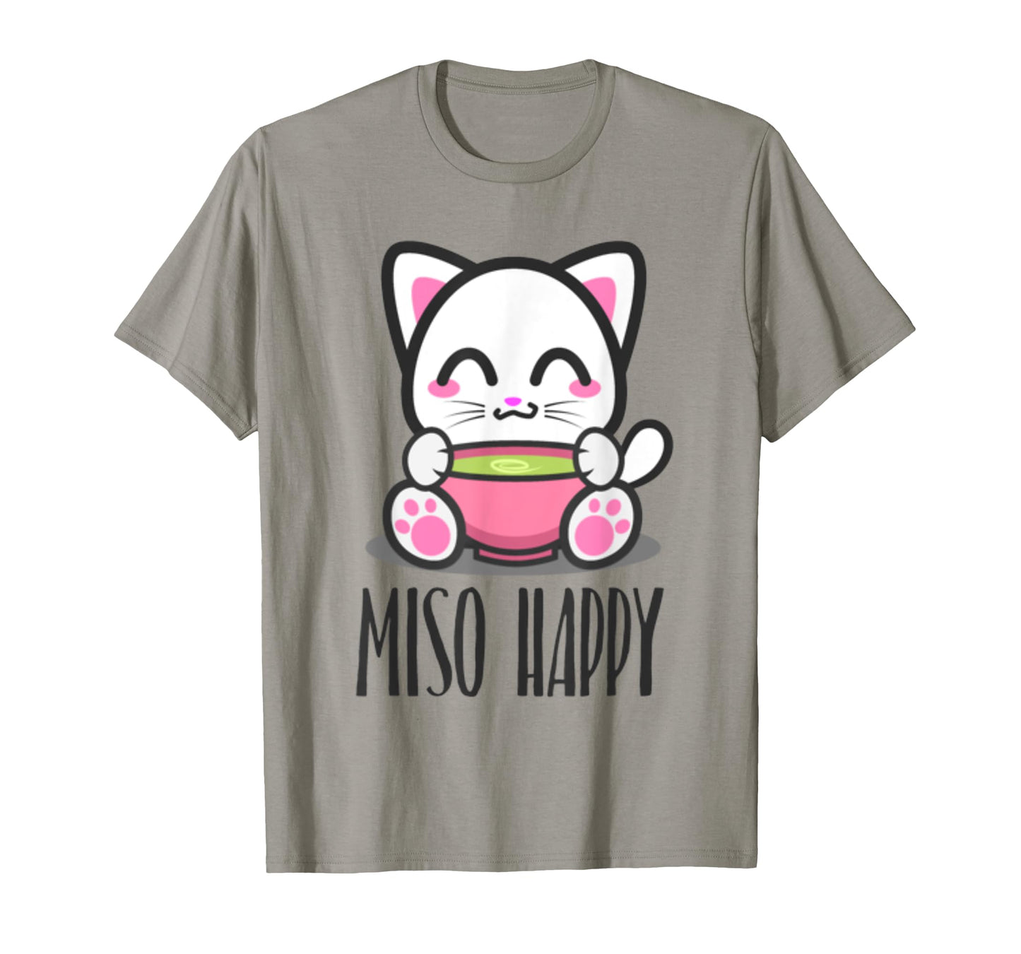Miso Happy Cute Japanese Style Kawaii Cat Lover Pun T-Shirt