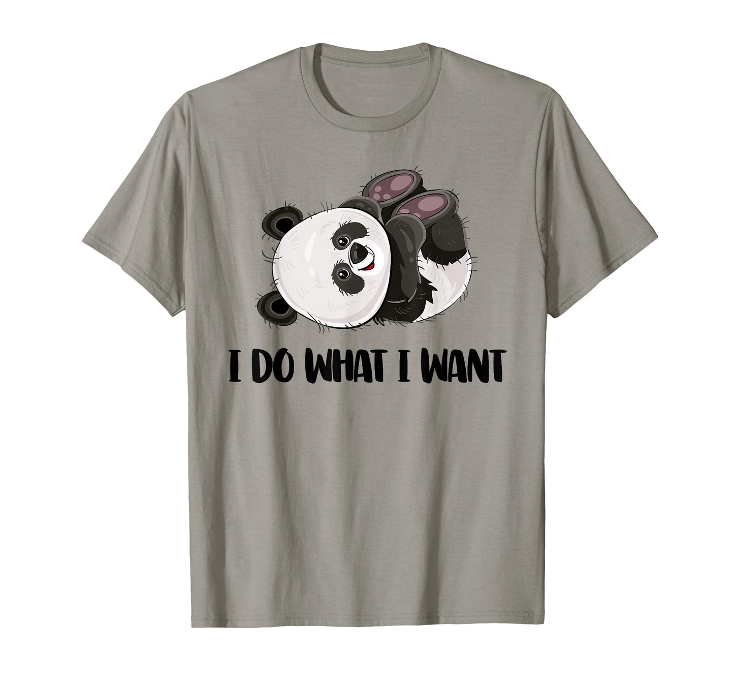 Funny Panda - I Do What I Want Cute Panda Bear T-Shirt Small