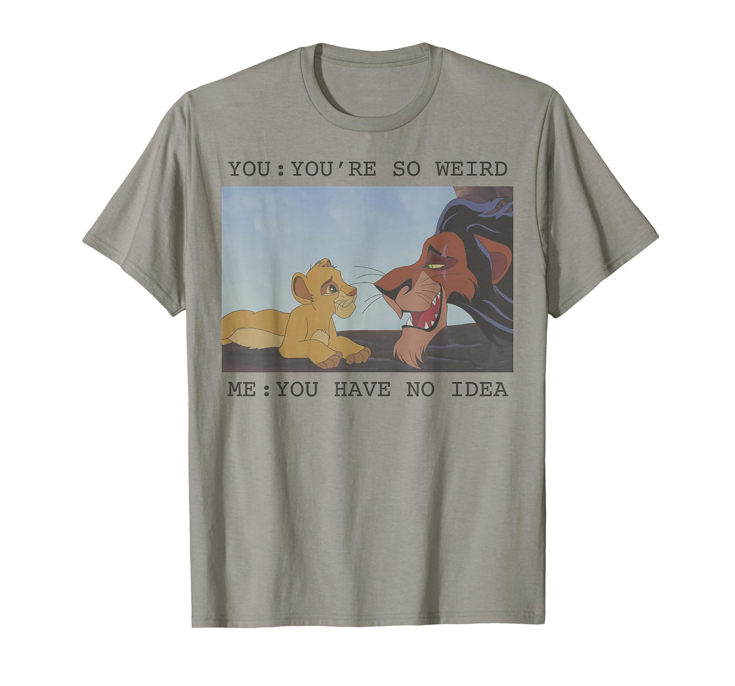 Disney The Lion King Simba & Scar You're So Weird Meme T-Shirt