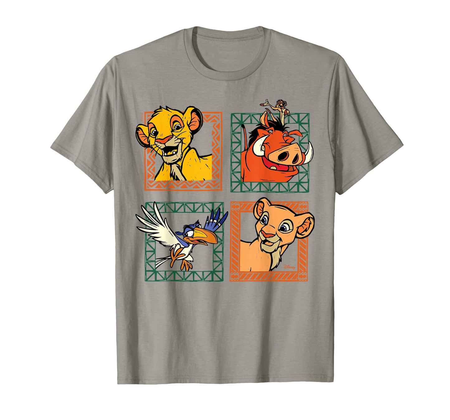 The Lion King - Simba Nala Timon Pumbaa Zazu Character Grid T-Shirt