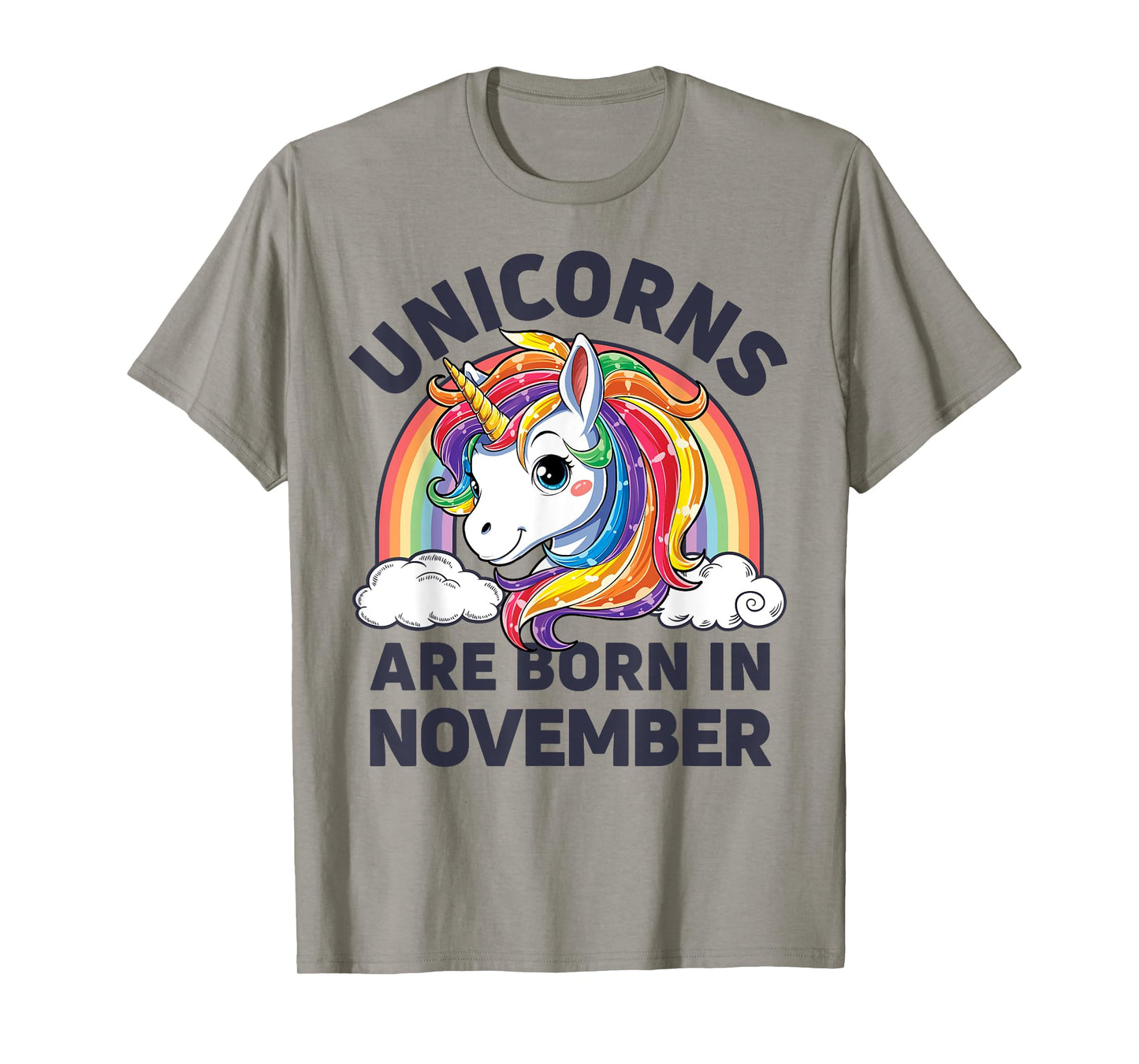 Unicorns are Born in November Shirt Unicorn Rainbow Birthday