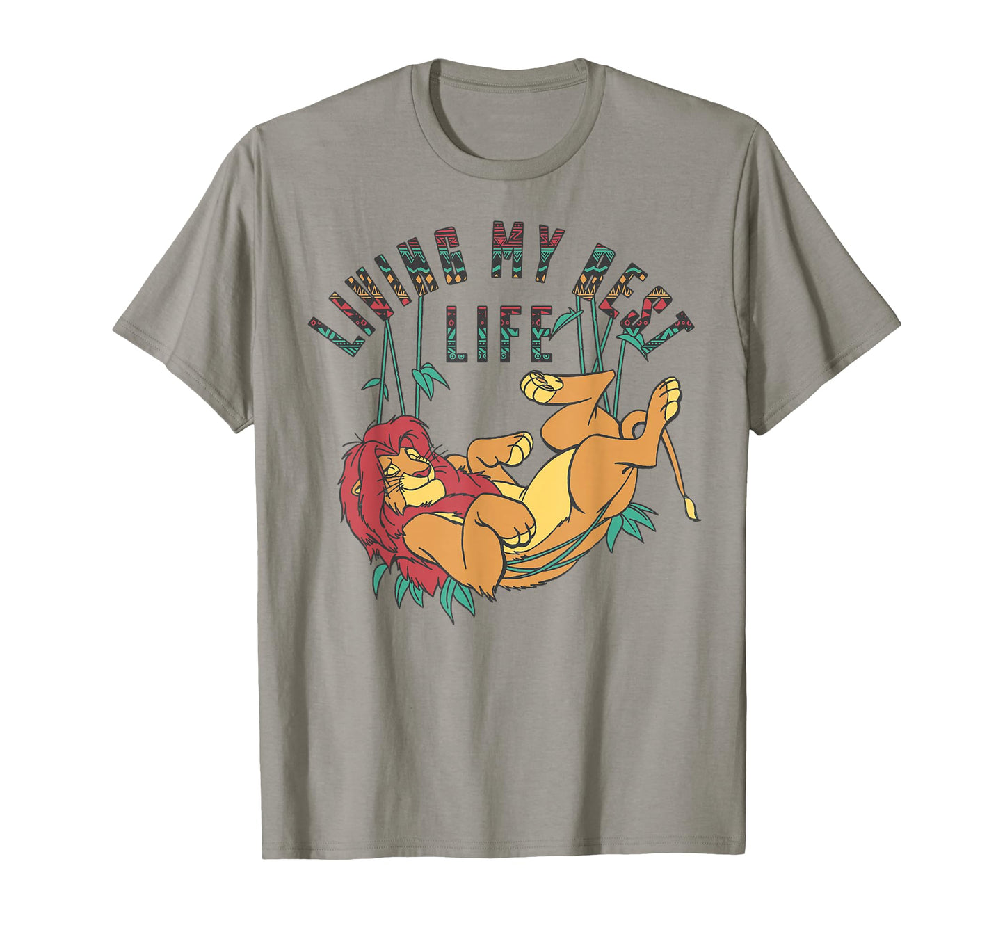 Disney The Lion King Living My Best Life Simba Text Fill T-Shirt