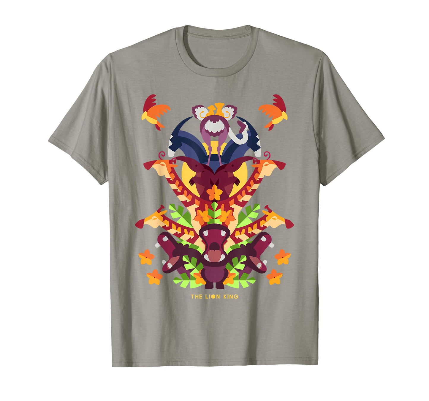 Disney Lion King Animal Tower Collage Graphic T-Shirt T-Shirt