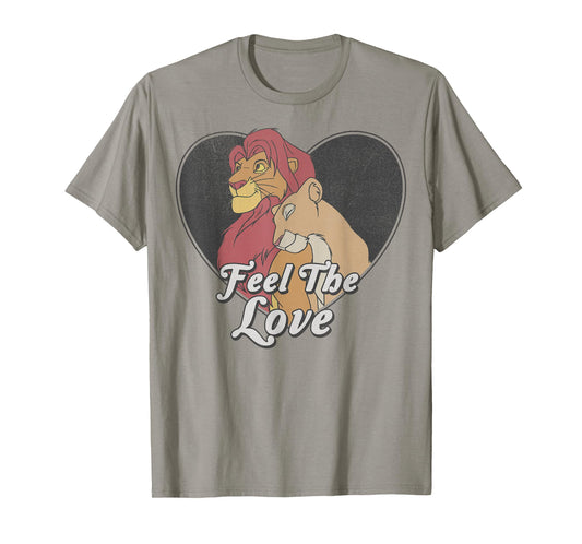 Disney The Lion King Valentine's Day Feel The Love Vintage T-Shirt