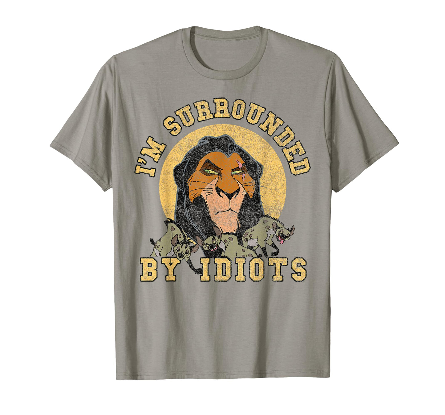Disney The Lion King Scar Surrounded by Idiots Block Text T-Shirt