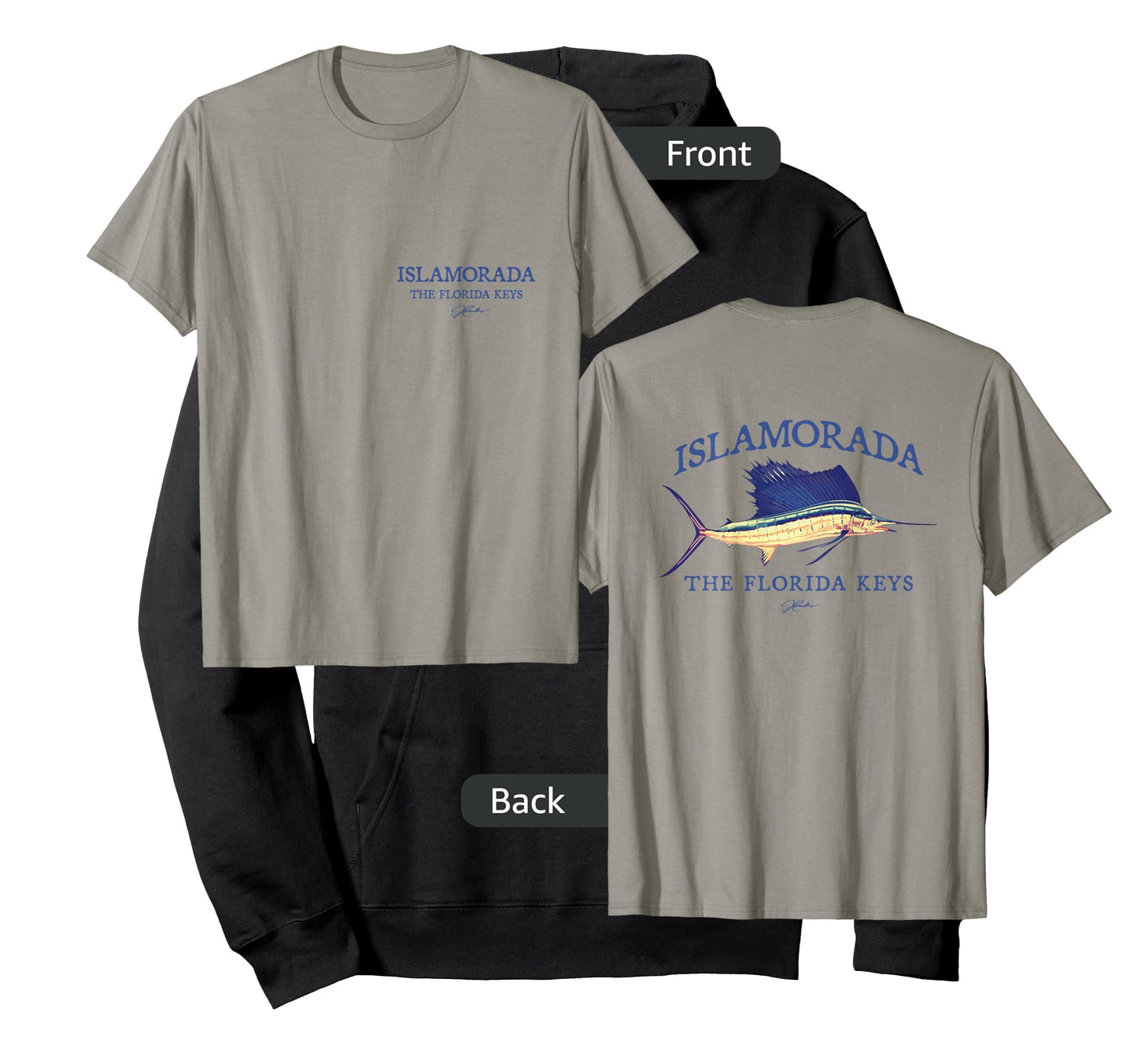 JCombs: Islamorada, FL, Sailfish (2-Sided) T-Shirt