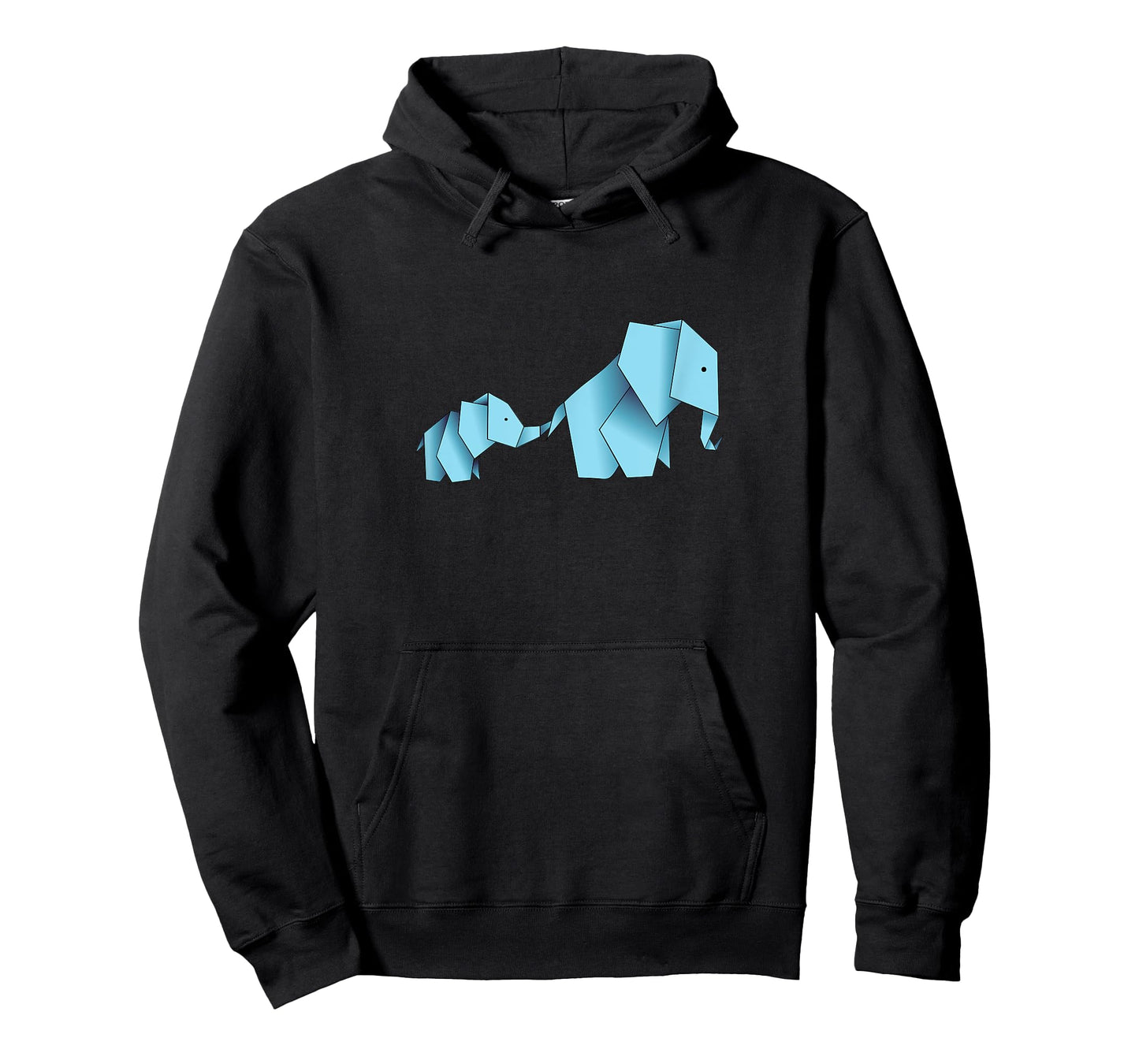 Origami Paper Folding Cute Elephant Blue Gift T-Shirt