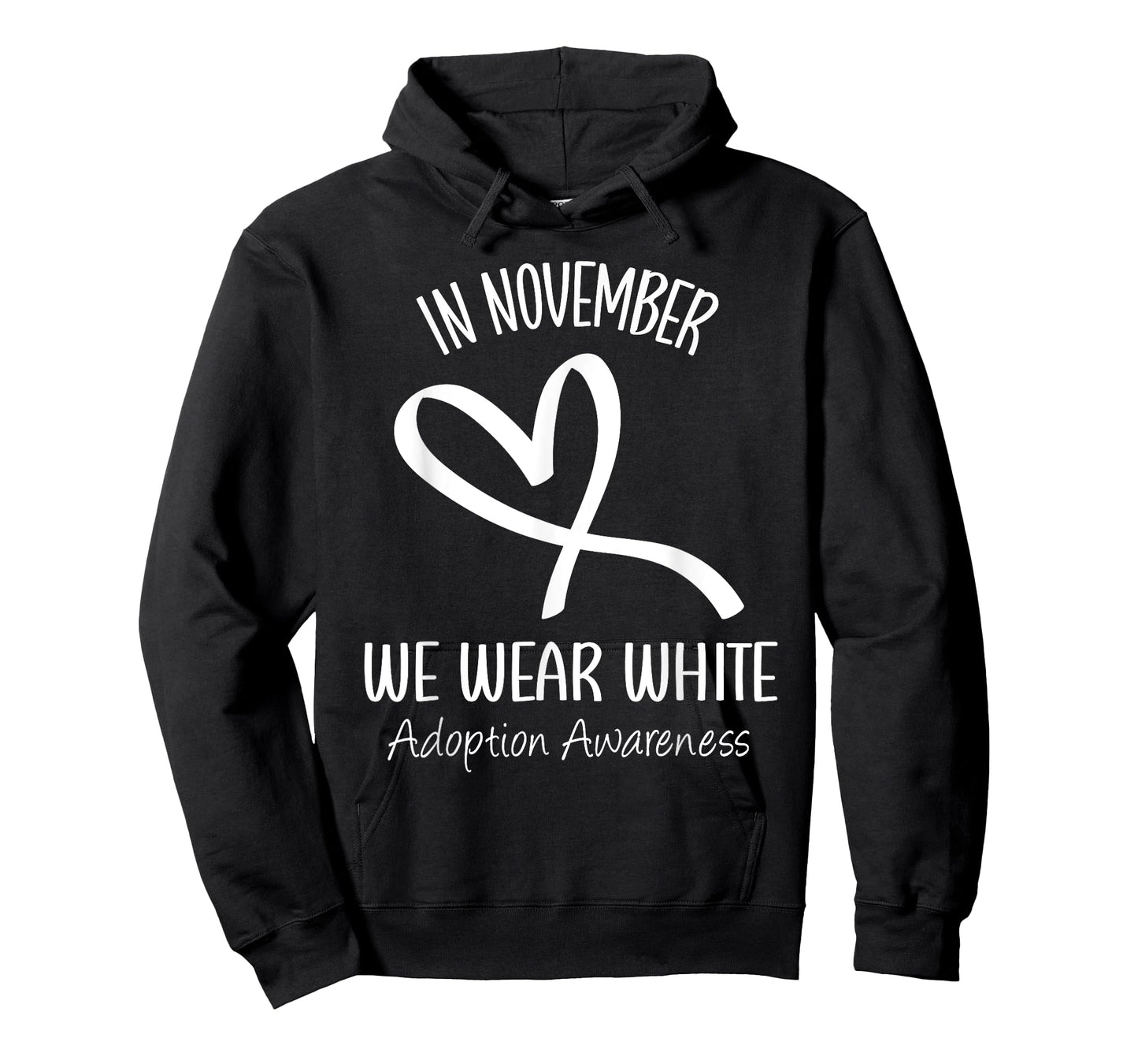 Rainbow In November We Wear White Adoption Awareness Ribbon T-Shirt