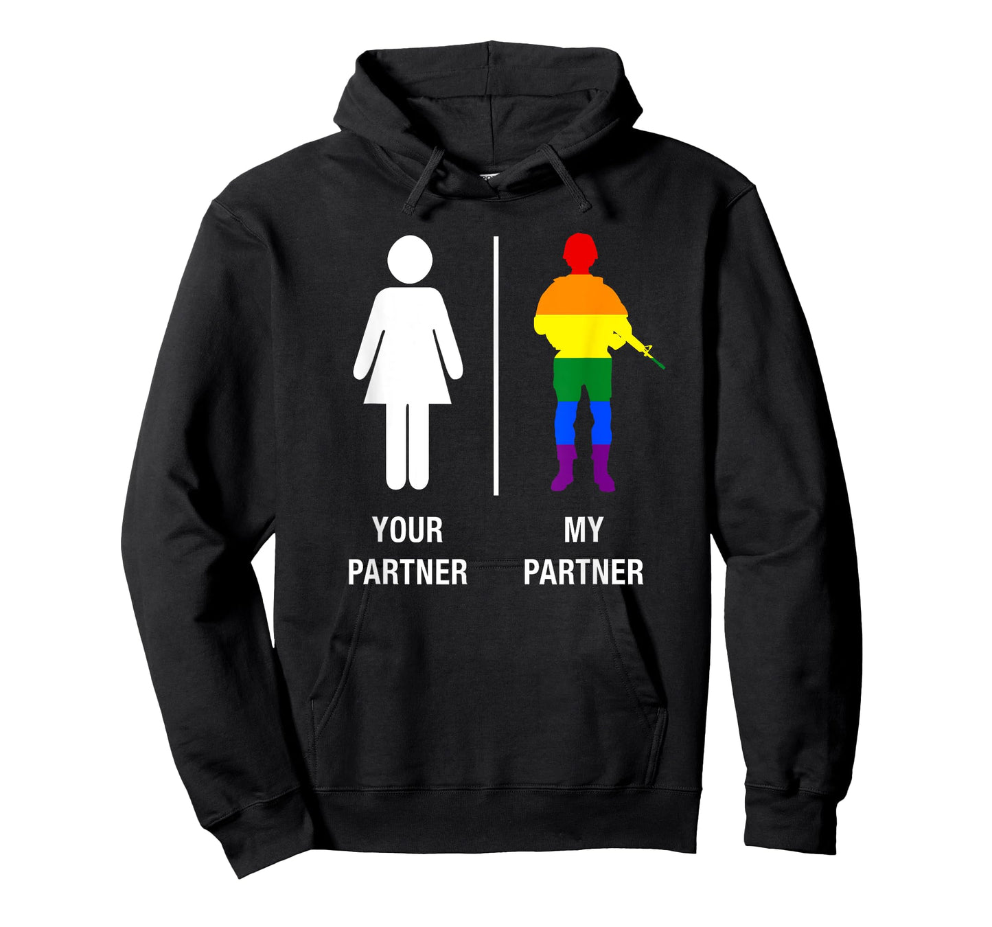 Lesbian Military Shirt LGBT Funny Gay Pride Partner Rainbow T-Shirt