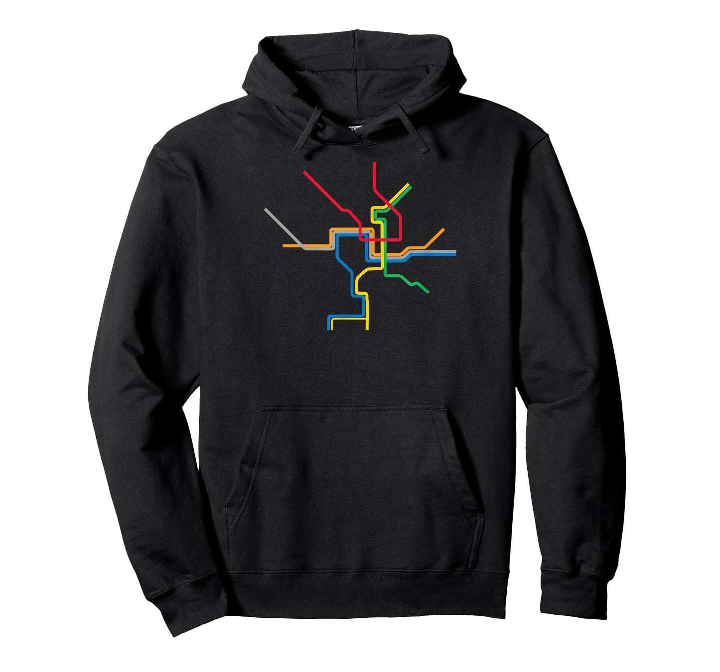 Washington DC Metro Subway Map Shirt - Color Lines T-Shirt