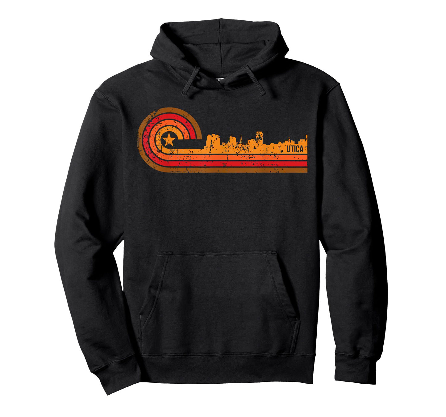 Retro Utica Cityscape - Utica NY Skyline T-Shirt
