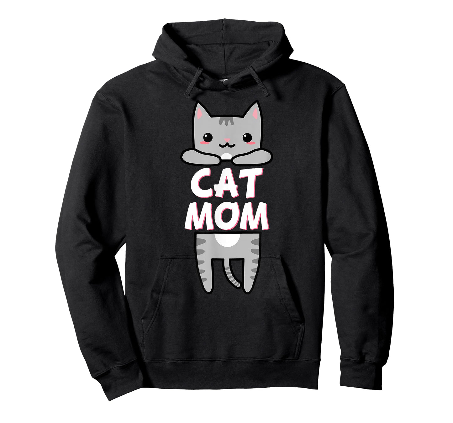 Cat Mom Kawaii Grey Tabby Kitty Cute Cat Men Women Kids T-Shirt