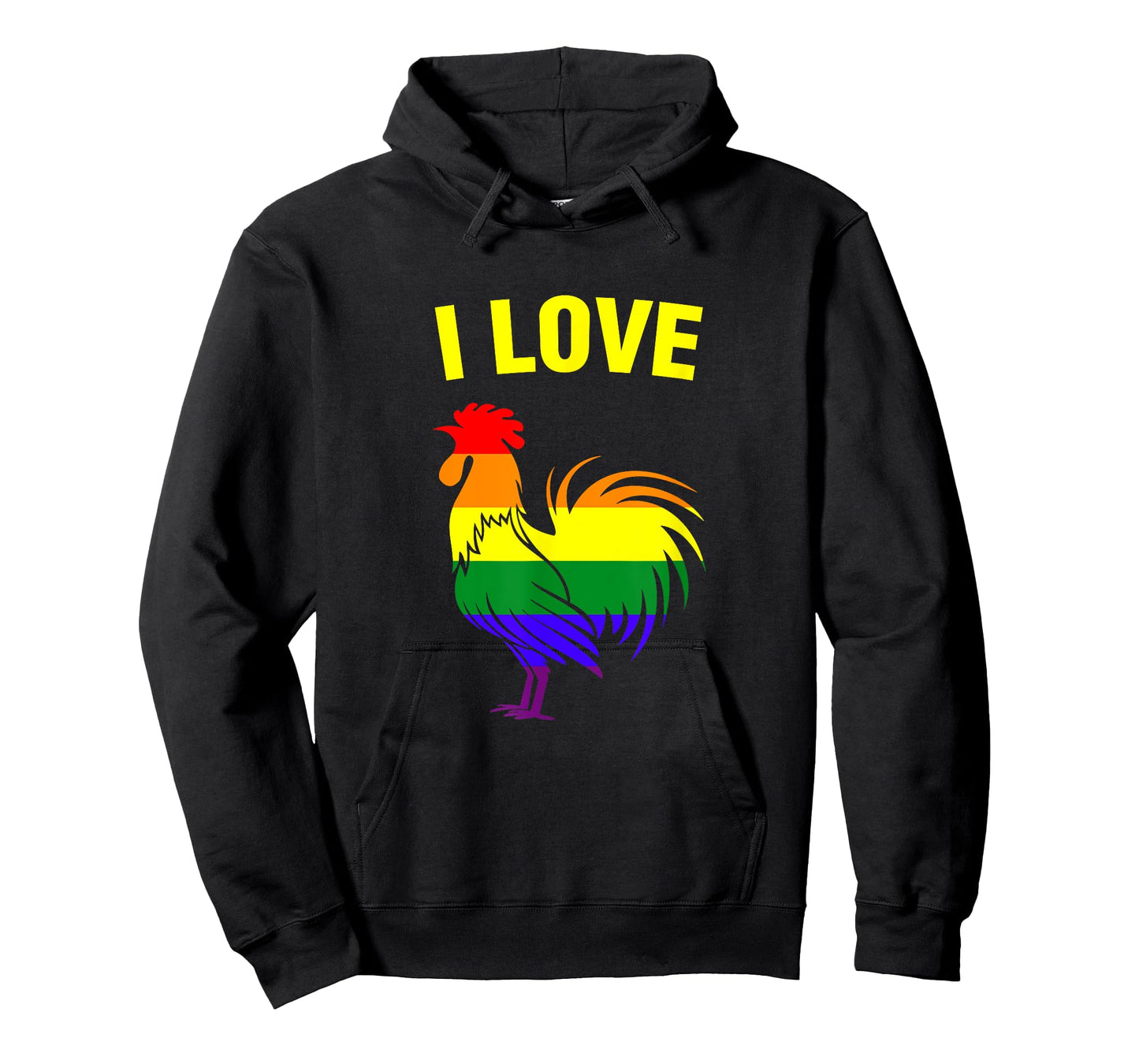 Rainbow Flag LGBT Gay Pride Parade T-Shirt I Love Cock T-Shirt