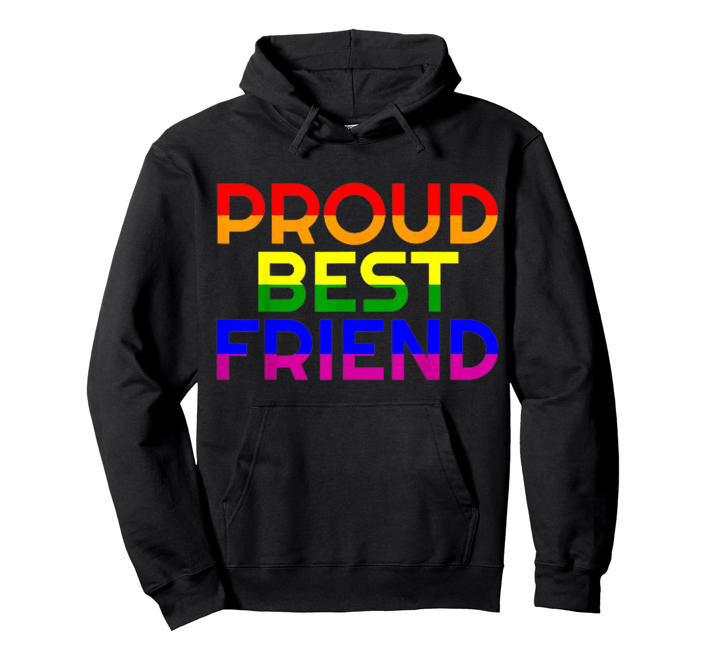 Gay Ally Proud Best Friend Pride LGBT Rainbow Flag T-Shirt