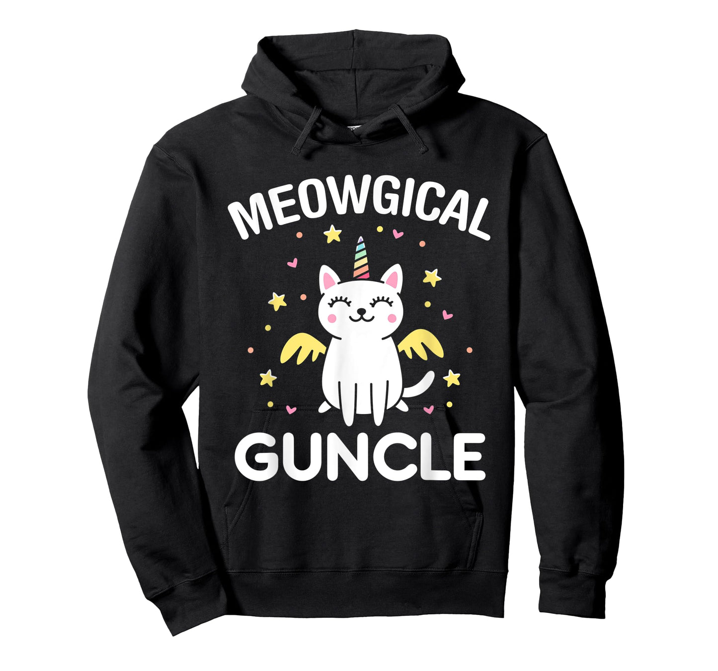 Meowgical Guncle Magical Kitty Cat Unicorn T-Shirt