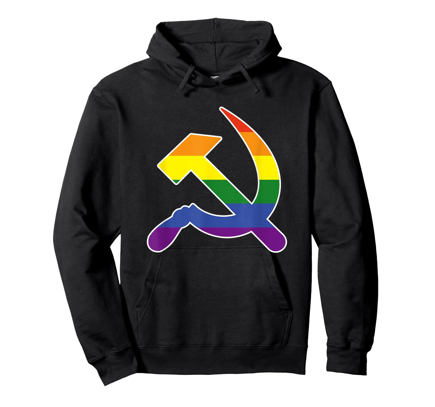 Gay Communism LGBT Hammer And Sickle Communist Rainbow Flag T-Shirt