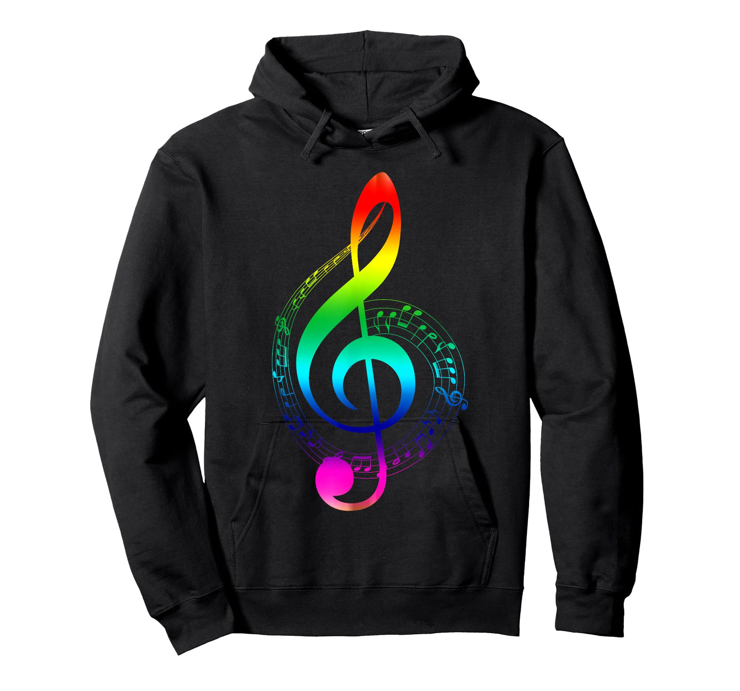 Music Note Rainbow Treble Clef Musical Symbol for Musicians T-Shirt