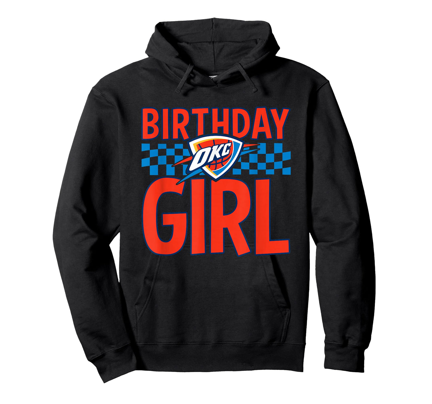 NBA Oklahoma City Thunder Birthday Girl Checkered Logo T-Shirt