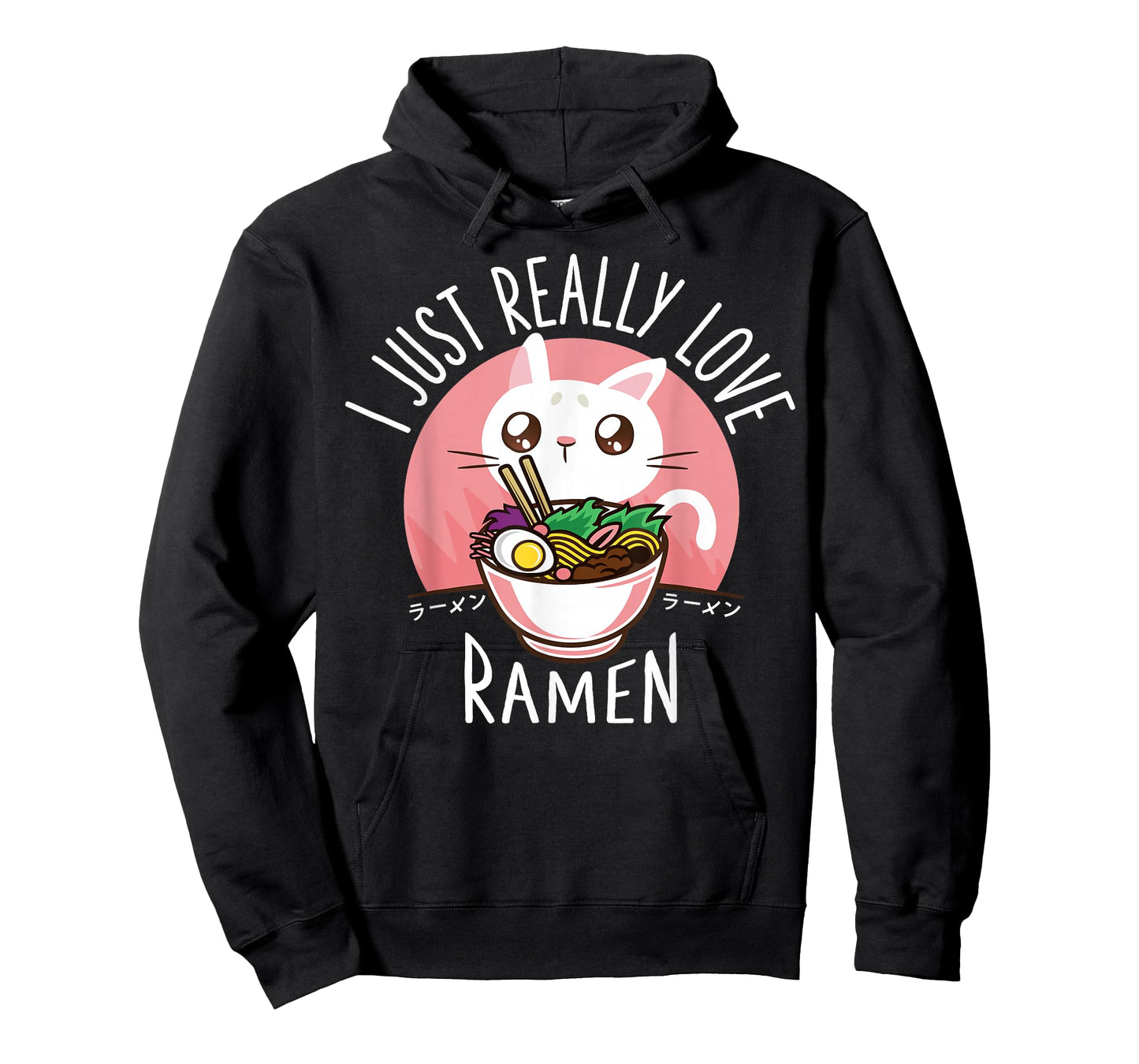Funny Cat Ramen Anime Merch Kawaii Clothes Graphic Tees Men T-Shirt