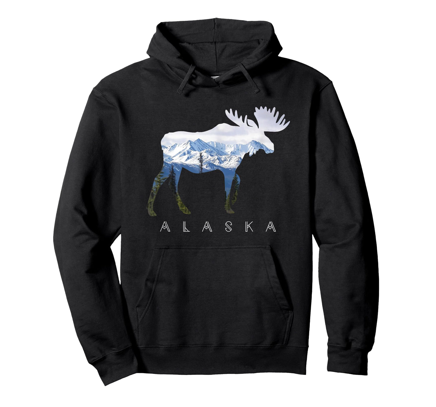 Alaska Day Moose Snowy Mountain T-Shirt T-Shirt