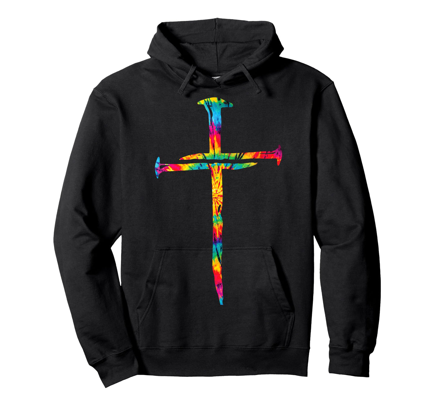 Christian Jesus Nail Cross Tie Dye Rainbow Bible Religious T-Shirt