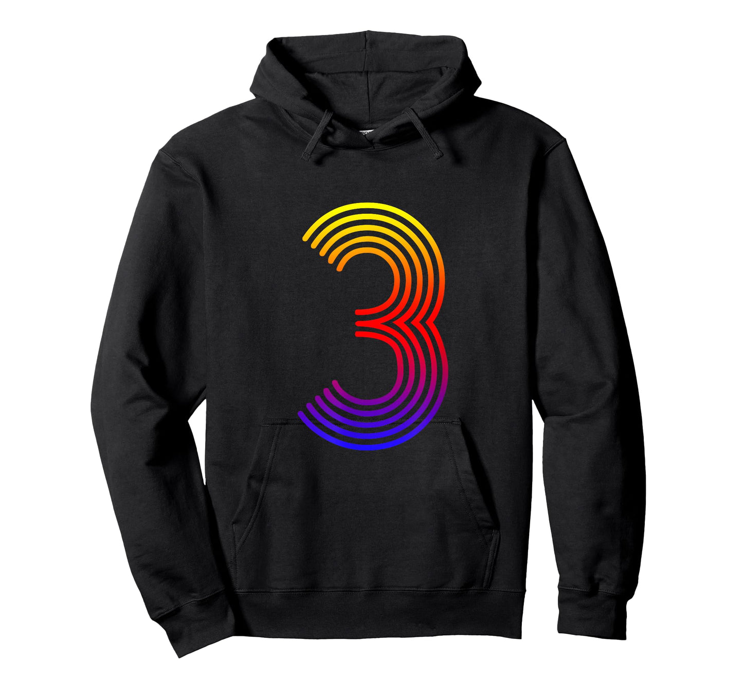 Number 3 Shirt Birthday Gift Disco Rainbow Retro T-Shirt
