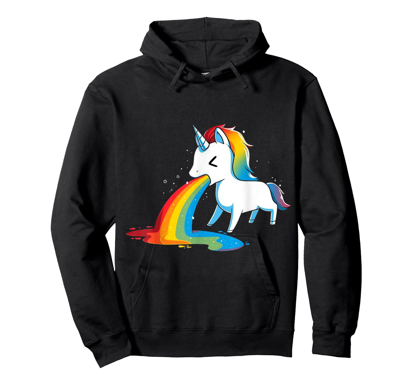 Unicorn Puking Rainbows Graphic T shirt Funny Rainbow Puke T-Shirt