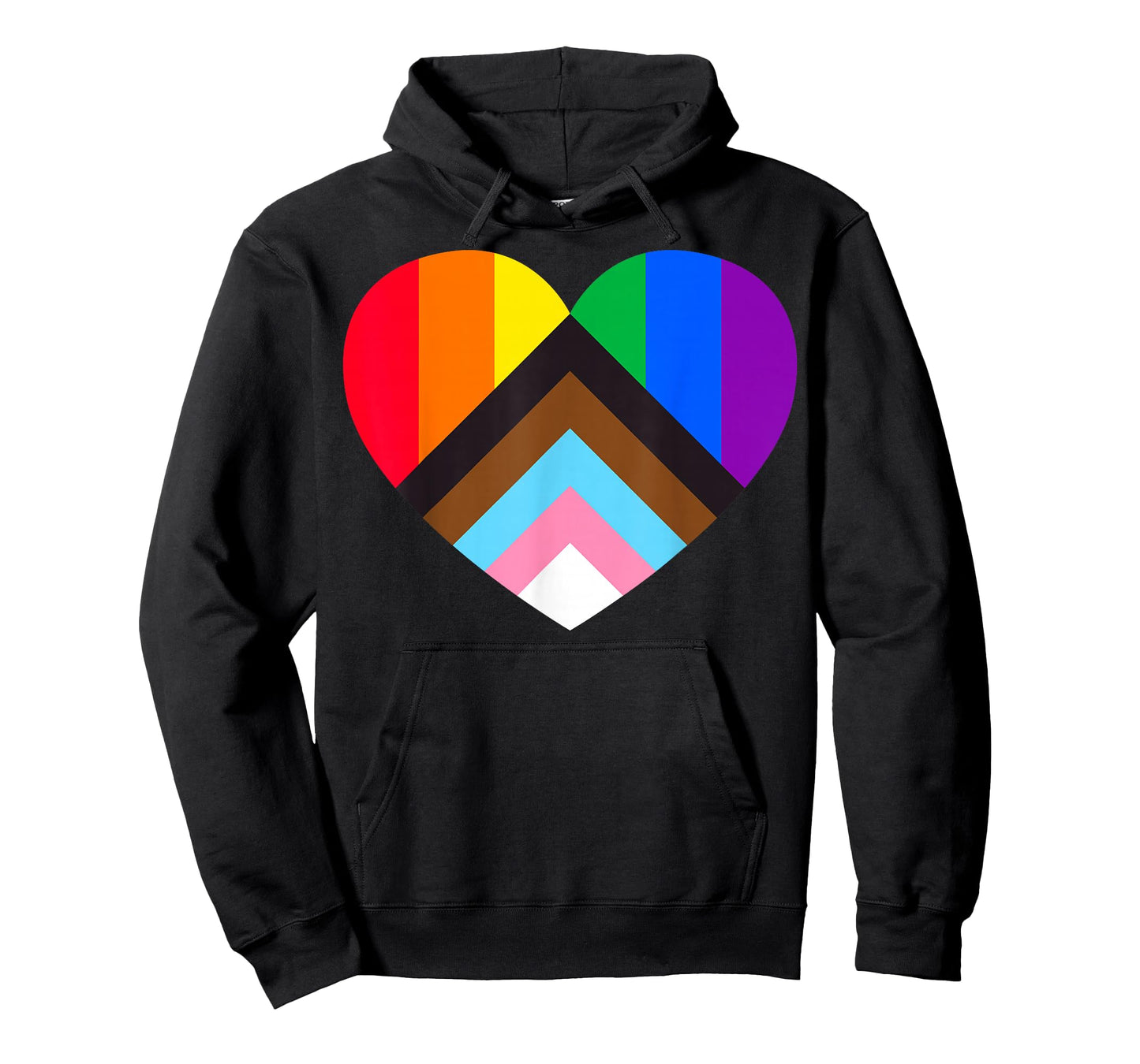 Progress Pride Rainbow Heart LGBTQ | Gay Lesbian Trans T-Shirt