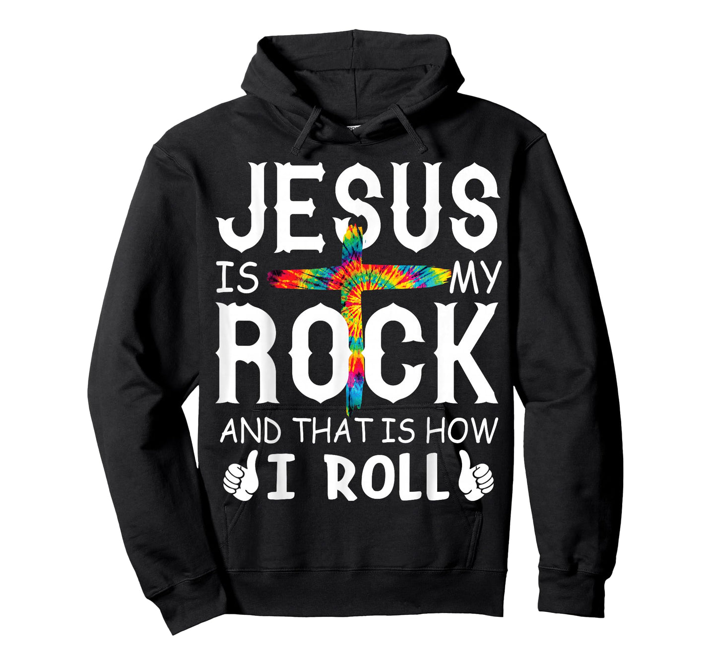Jesus Is My Rock That is How I Roll Bible Christian Cross T-Shirt
