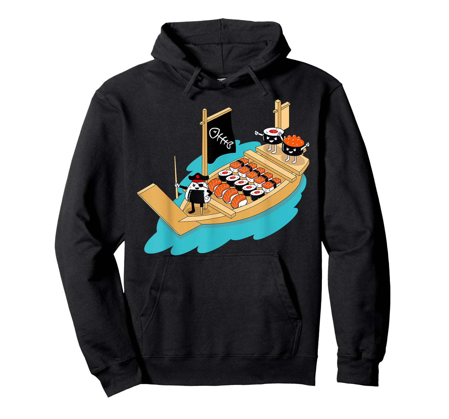 Sushi Boat Pirate | Sashimi Fish Rice Japan Fans Gift T-Shirt