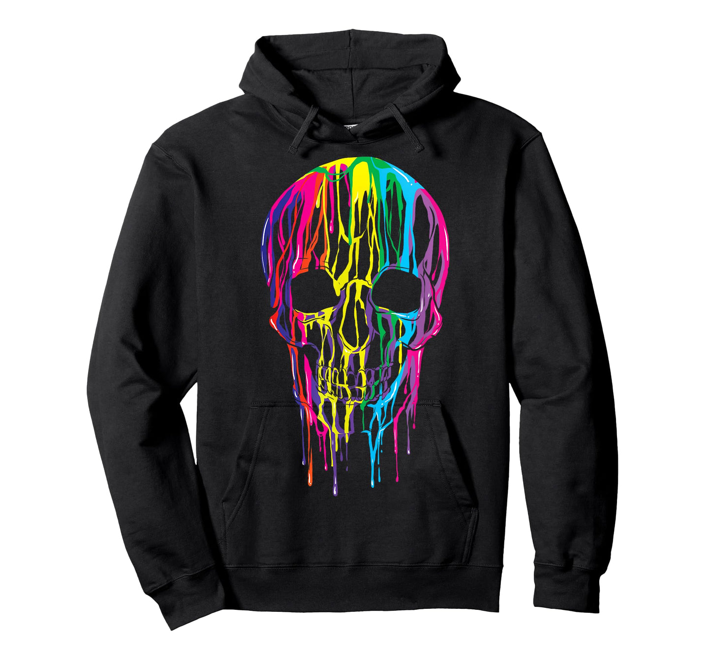 Colorful Melting Skull Halloween Boys Rainbow Graphic Art T-Shirt