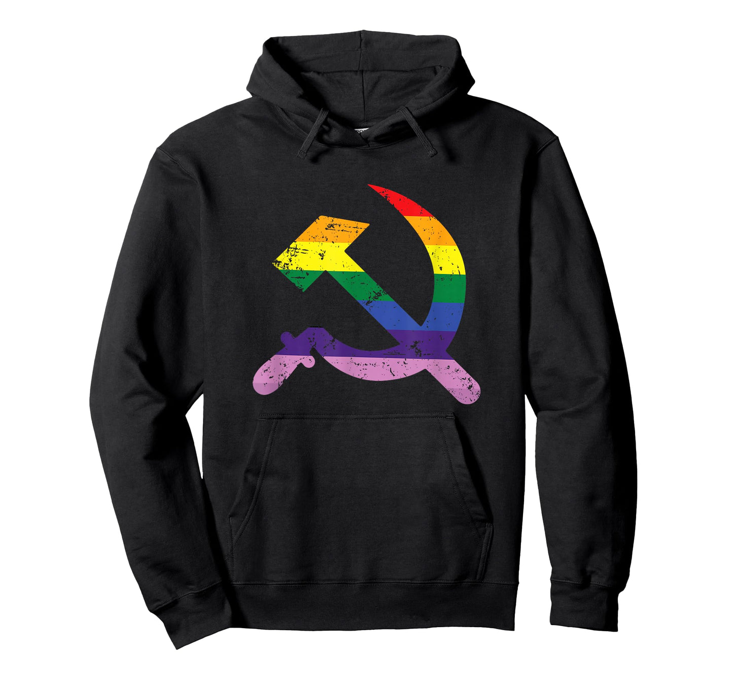 LGBTQ Hammer And Sickle Communist Rainbow Flag Pride T-Shirt