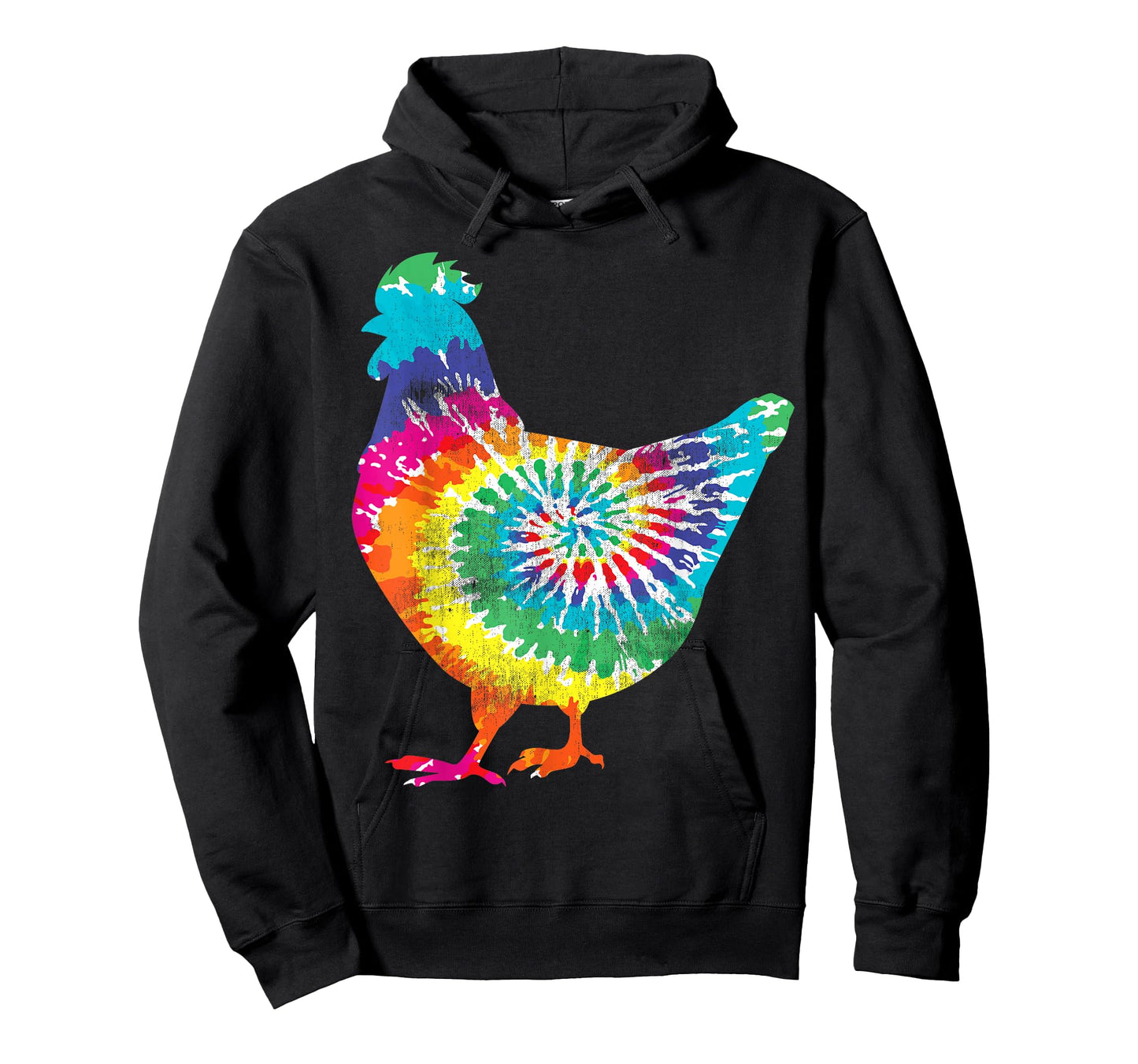 Tie Dye Chicken for Hippy Farmer Hobby Farm T-Shirt Small