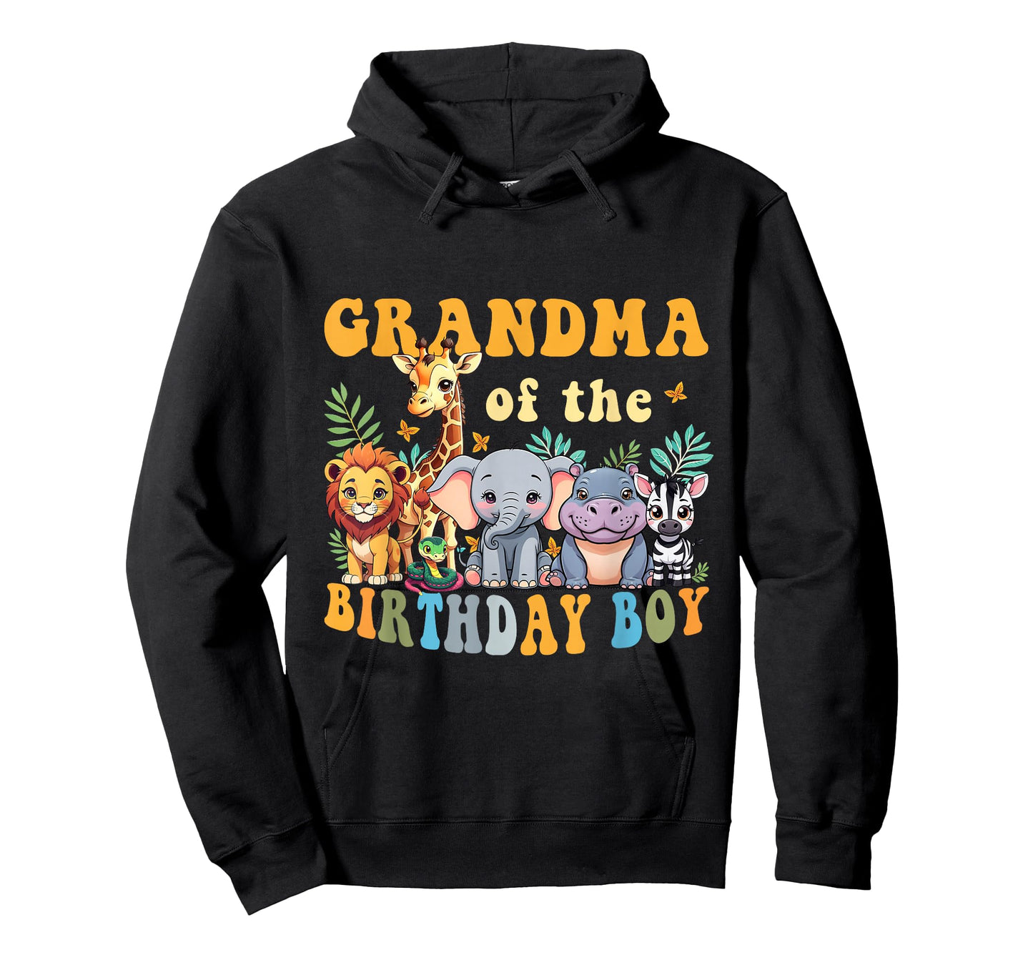 Grandma of the Birthday Boy Safari Jungle Animal Matching T-Shirt
