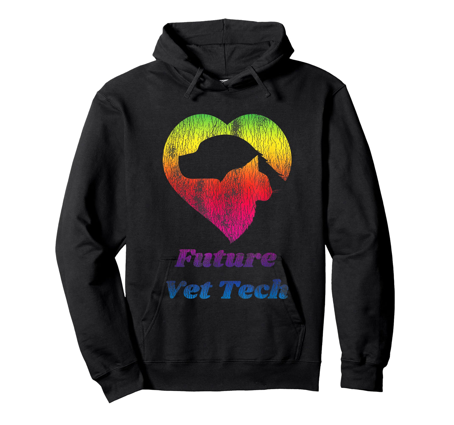 Future Vet Tech - Worn Distressed Rainbow Look T-Shirt