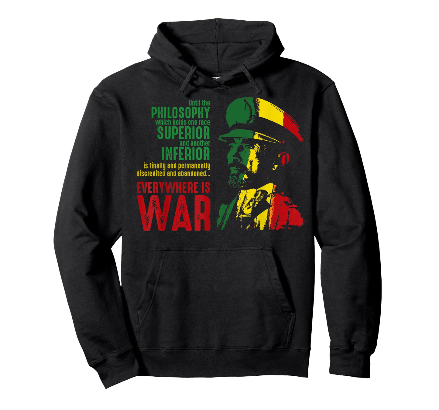 Haile Selassie Speech War Judah Lion Shirt Jah Bless Rasta T-Shirt