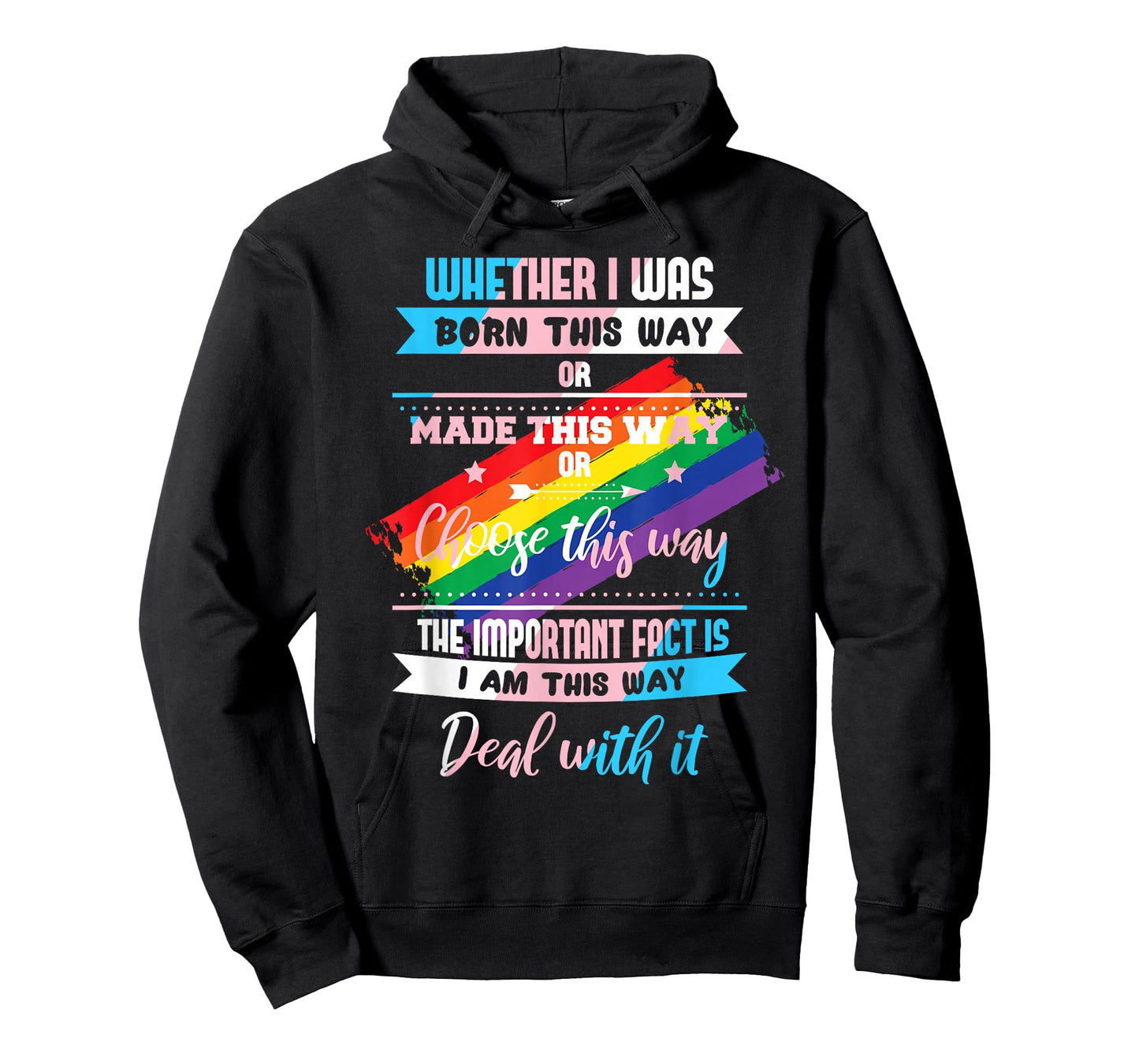 LGBTQ Born This Way Transgender T-Shirt Small