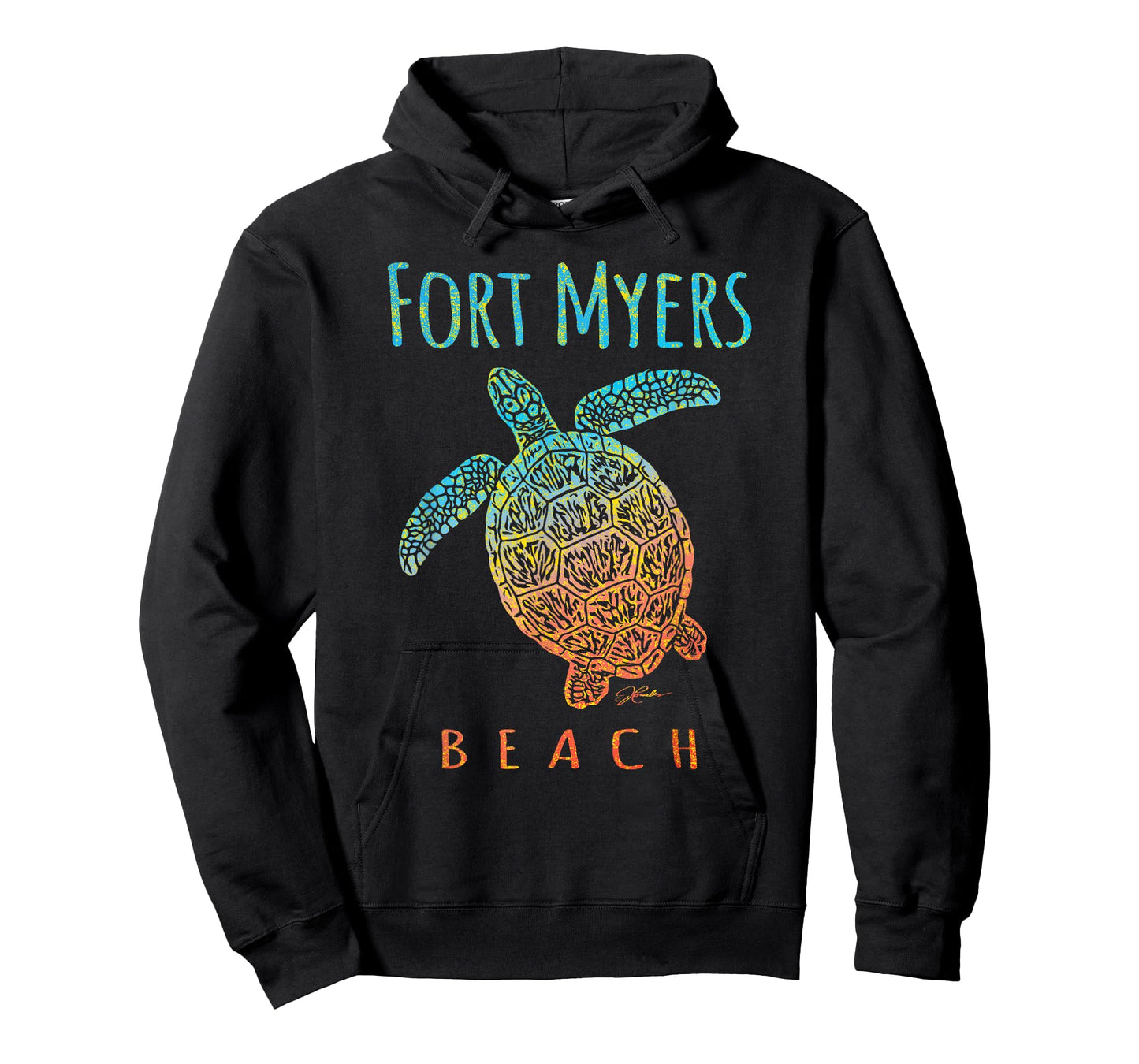 JCombs Fort Myers Beach FL Sea Turtle Beach T-Shirt