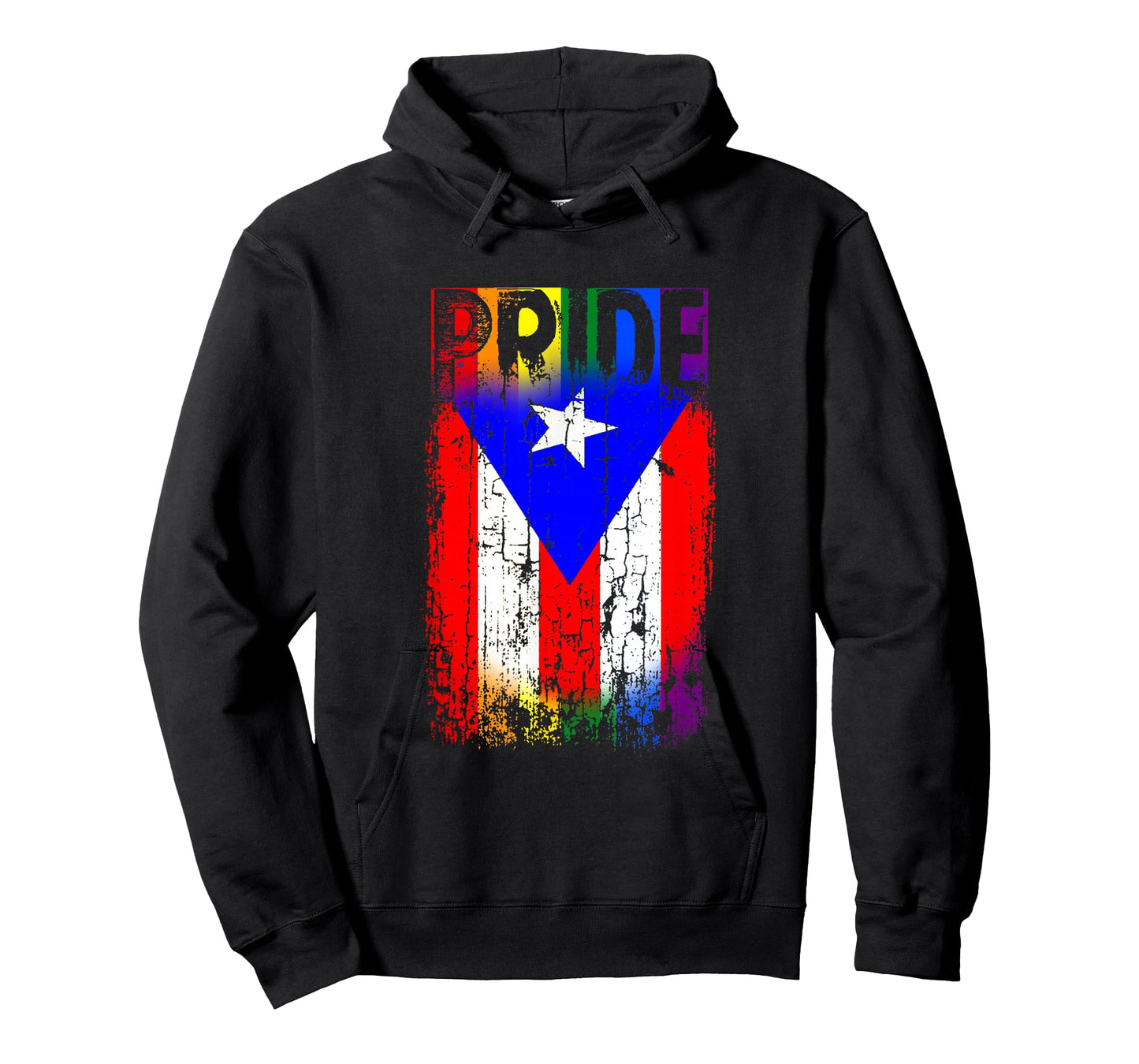 Puerto Rico Rican Gay Pride Flag LGBTQ Boricua Distressed T-Shirt