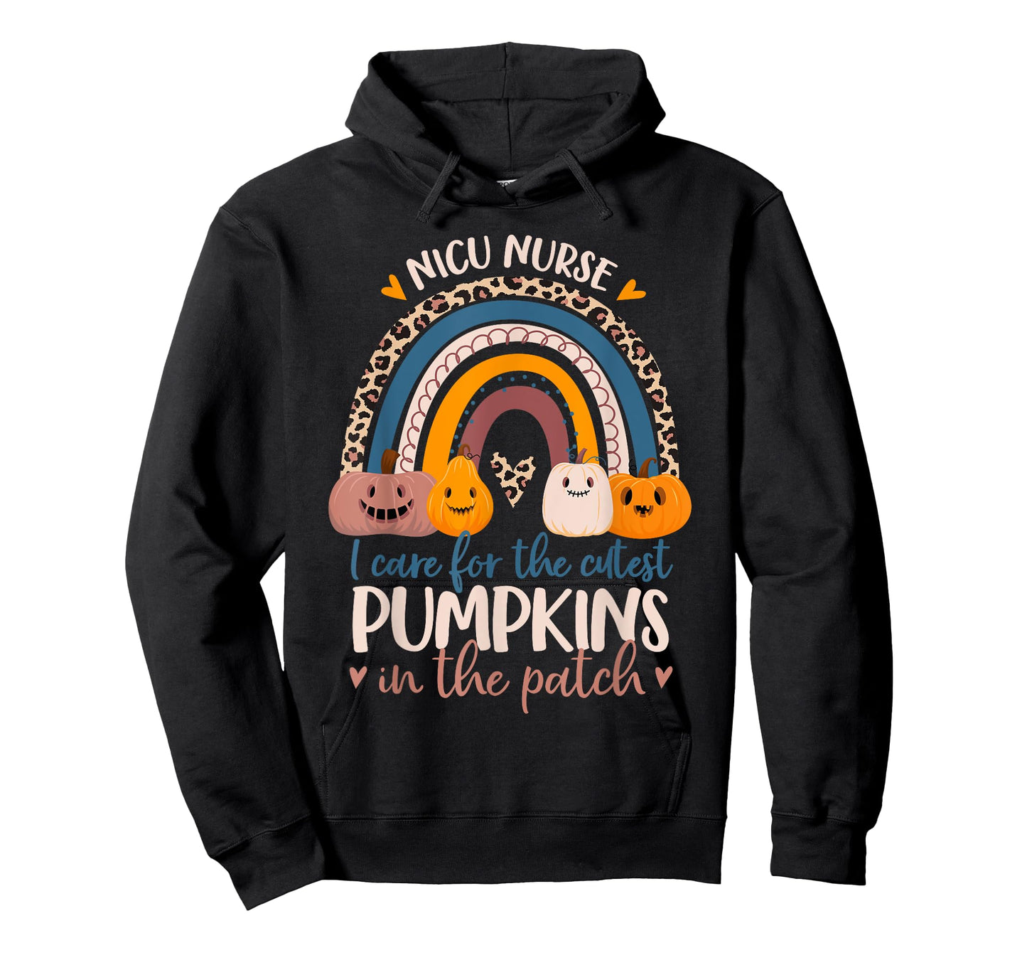 NICU Nurse Cutest Pumpkins In The Patch Rainbow Halloween RN T-Shirt