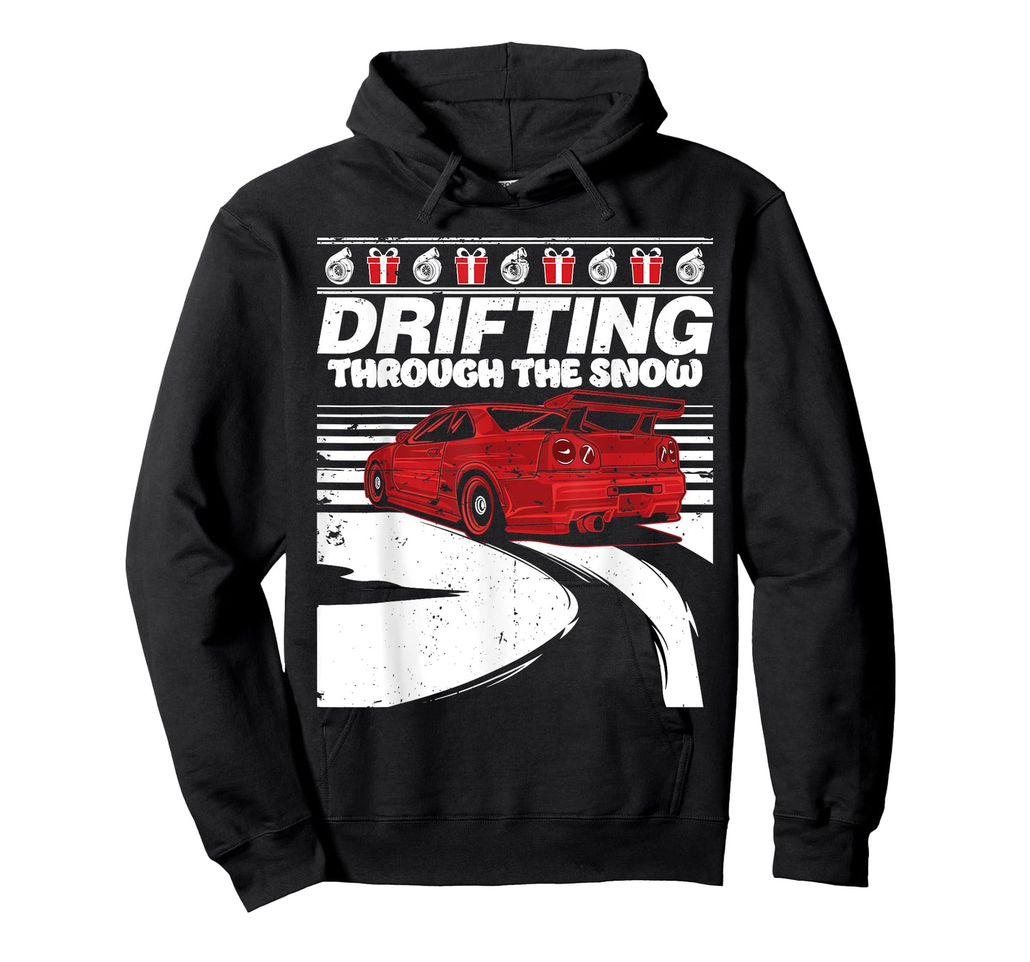Import Car Ugly Christmas T Shirt Gift Drifting Through Snow