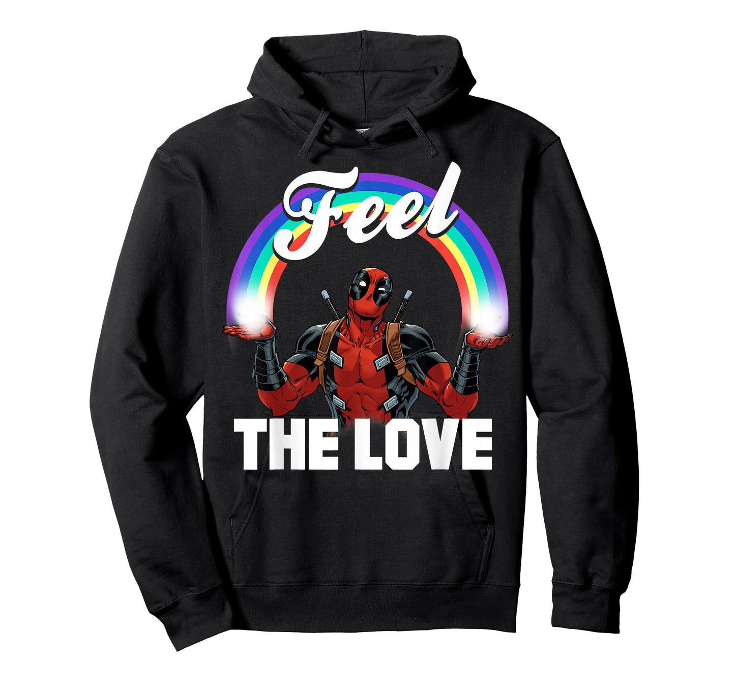 Marvel Deadpool Feel The Love Full Rainbow Arch T-Shirt T-Shirt