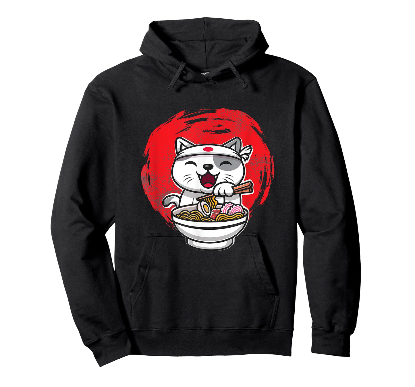 Kawaii cat Japanese Tokyo anime cat eating Ramen T-Shirt