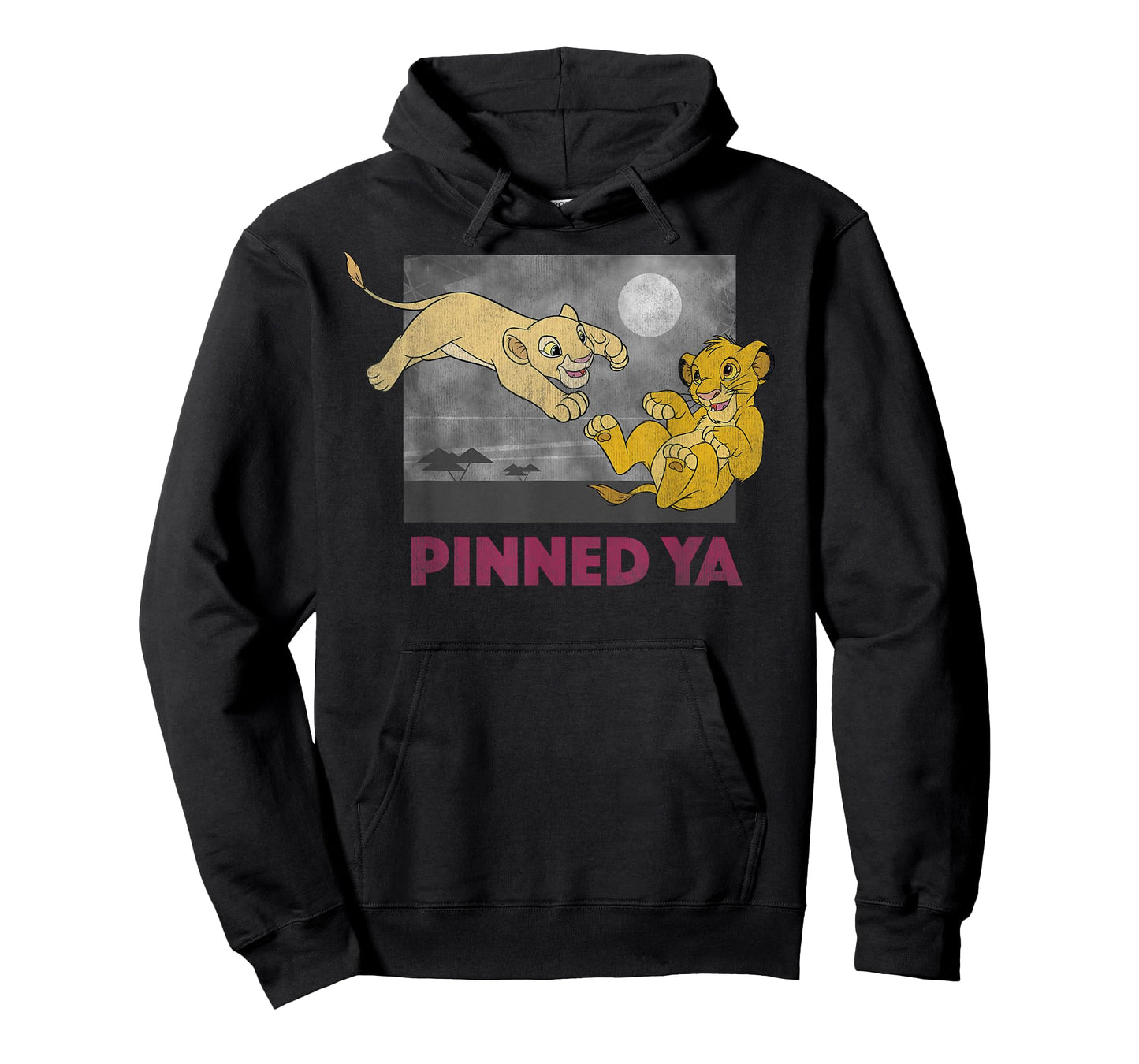 Disney The Lion King Pinned Ya Young Simba & Nala Panel Logo T-Shirt