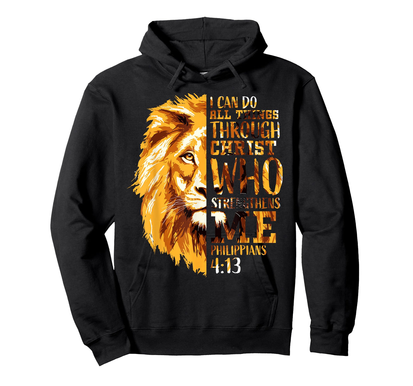 Philippians 4:13 Christian Bible Verse Lion Religious Faith T-Shirt