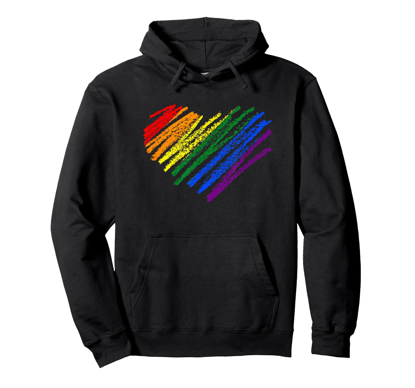 Hand Drawn Heart Gay Pride Flag - LGBT LGBTQ Rainbow Heart T-Shirt