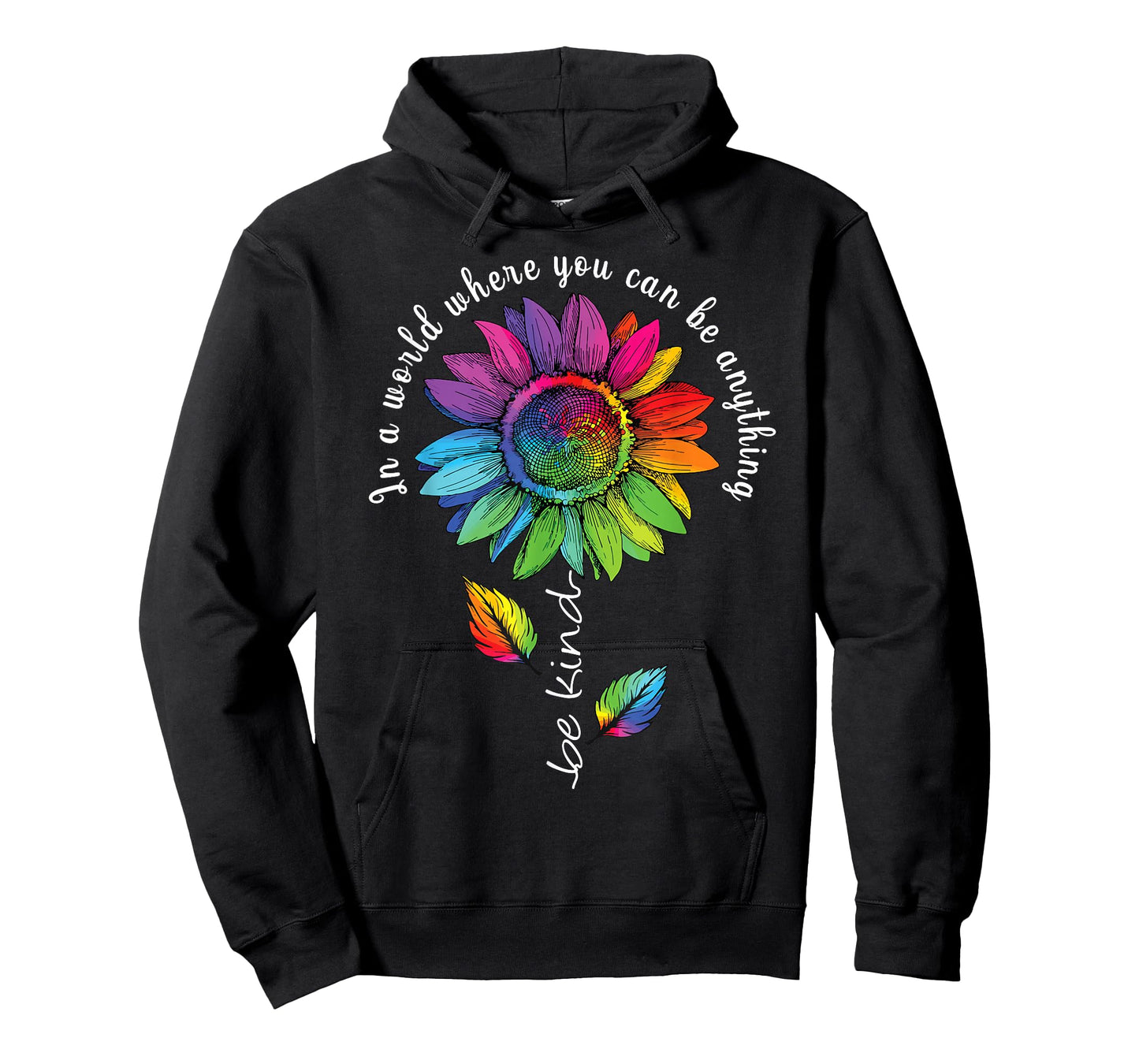 LGBTQ Rainbow Sunflower Be Kind Gay Love Pride Flower T-Shirt