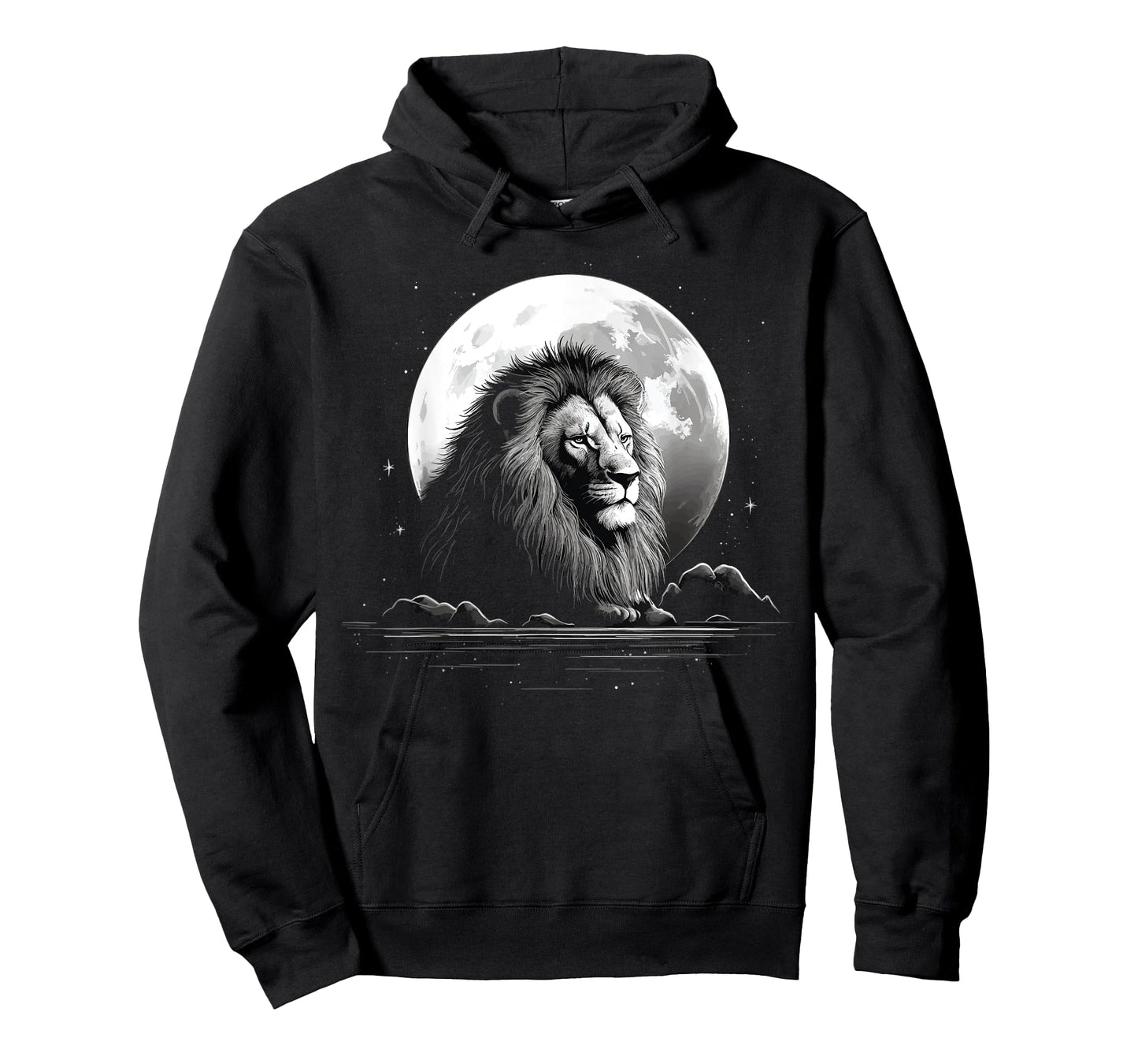 Lion face with moon art head for lover lions King of Animals T-Shirt