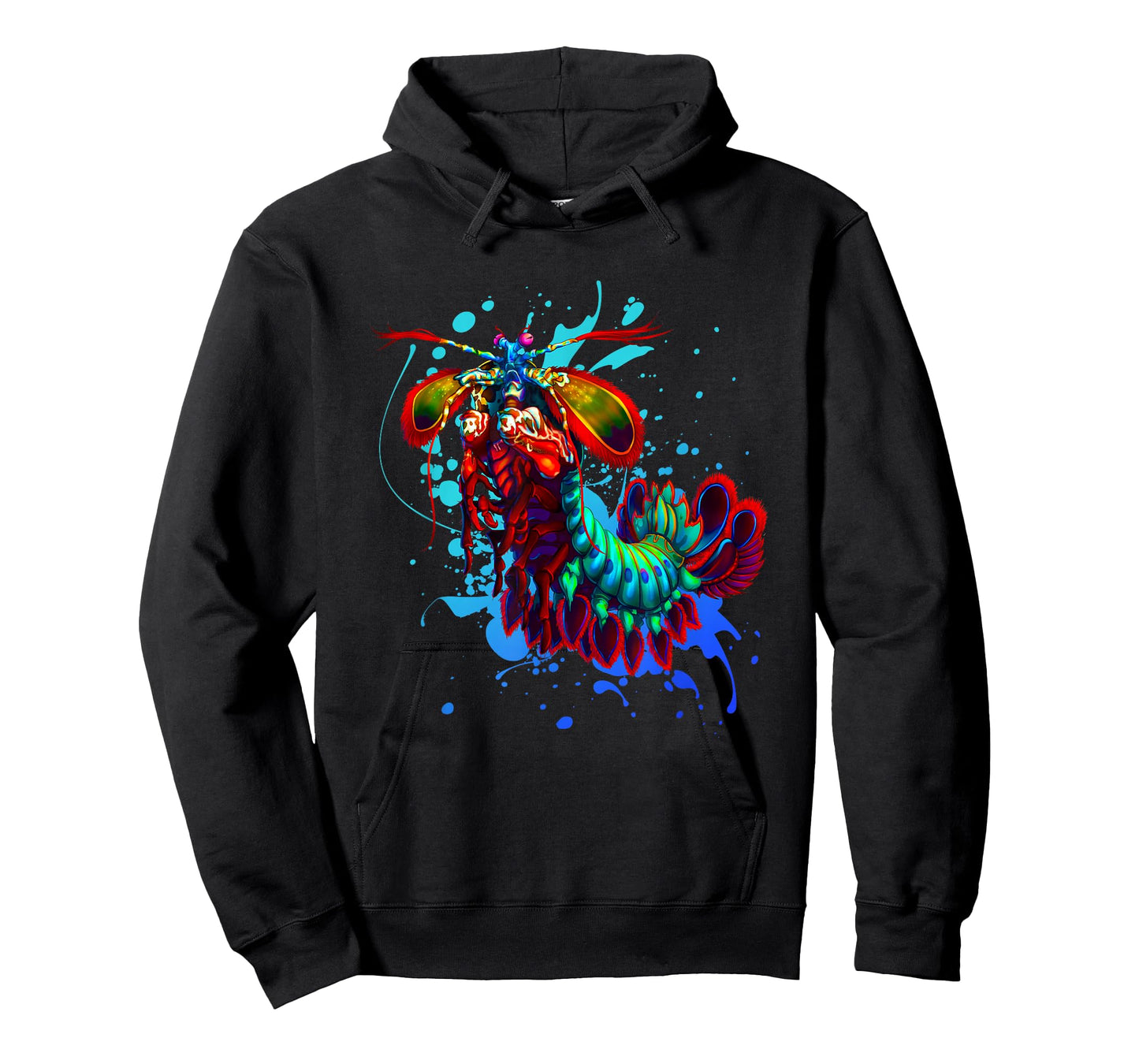 Rainbow Peacock Mantis Shrimp Blue Splash T-Shirt T-Shirt