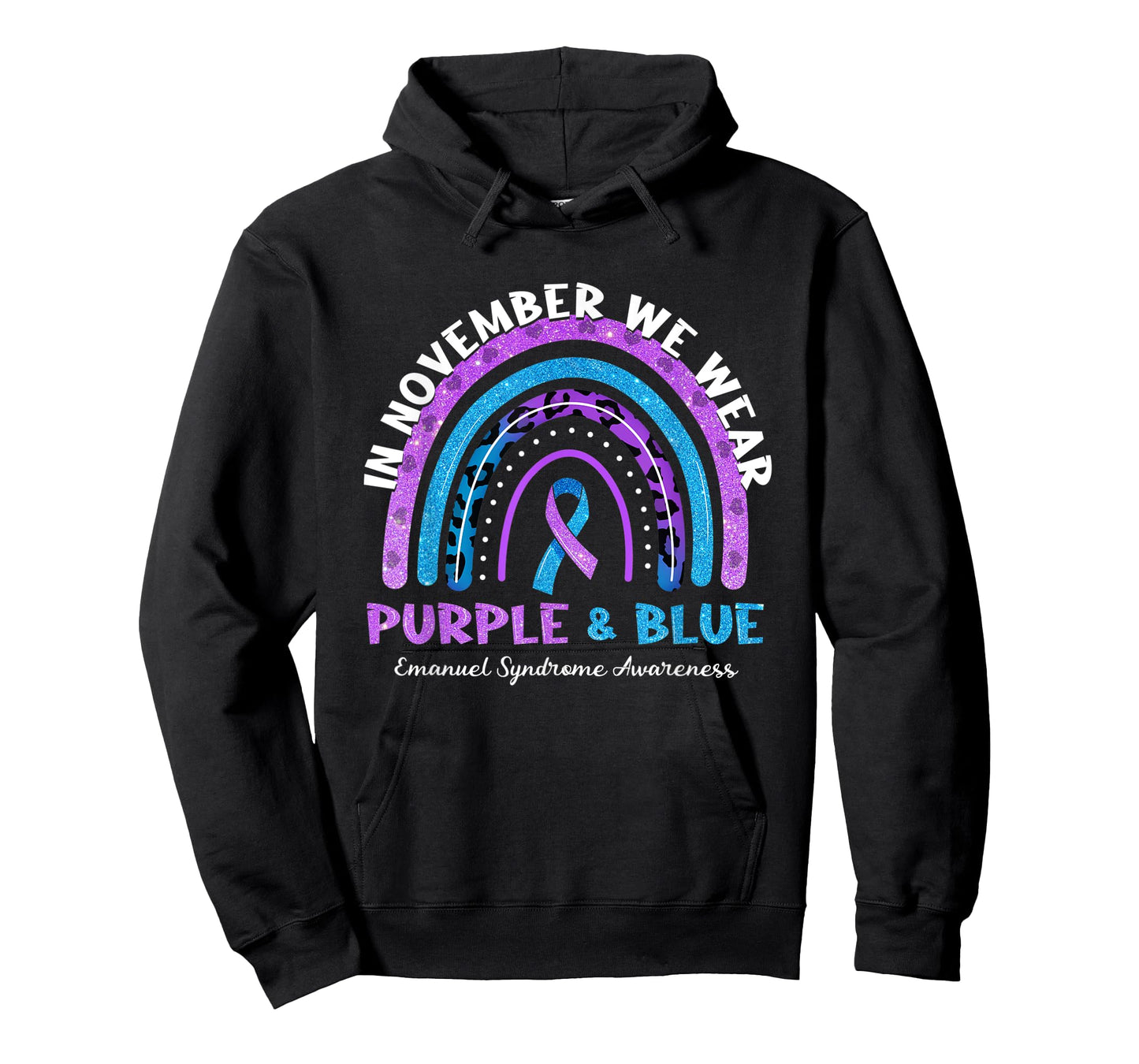 In November We Wear Purple And Blue Rainbow Emanuel Syndrome T-Shirt